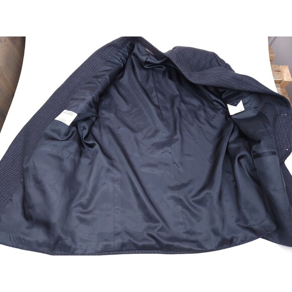 Joseph & Feiss Sport Coat 48 Long 3 Button Blue Black 100% Lambs wool - Picture 3 of 10